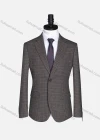 Wholesale Men's Formal Lapel Long Sleeve Two Button Plaid Blazer Jackets 9073# - Liuhuamall