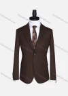 Wholesale Men's Formal Lapel Long Sleeve Two Button Plaid Blazer Jackets 9073# - Liuhuamall