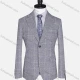 Wholesale Men's Formal Lapel Plaid Long Sleeve Two Button Blazer Jackets 9078# Gray Blue Clothing Wholesale Market Liuhua