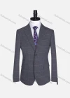 Wholesale Men's Formal Lapel Plaid Long Sleeve Two Button Blazer Jackets 9078# - Liuhuamall