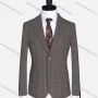 Wholesale Men's Formal Lapel Gingham Long Sleeve Two Button Blazer Jackets 9079# preview