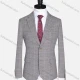 Wholesale Men's Formal Lapel Allover Plaid Print Long Sleeve Two Button Blazer Jackets 9101# Gray Clothing Wholesale Market Liuhua