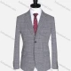 Wholesale Men's Formal Lapel Allover Plaid Print Long Sleeve Two Button Blazer Jackets 9101# Slate Gray Clothing Wholesale Market Liuhua