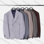 Wholesale Men's Formal Lapel Long Sleeve Two Button Plaid Blazer Jackets 9073# preview
