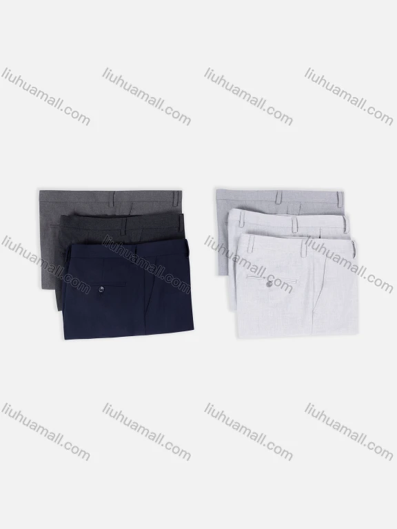 Wholesale Men's Formal Business Plain Ankle Length Straight Leg Suit Pants 978#