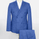 Men's Formal Plaid Print Flap Pockets Double Breasted Blazer & Suit Pants 2-Piece Suit Sets OG2205-D2473-27# 13# Clothing Wholesale Market -LIUHUA