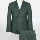 Men's Formal Plaid Print Flap Pockets Double Breasted Blazer & Suit Pants 2-Piece Suit Sets OG2205-D2473-27# 17# Clothing Wholesale Market -LIUHUA