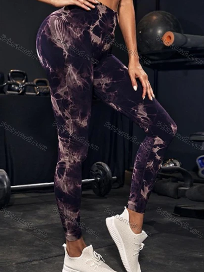 Wholesale Women's Athletic Tie Dye High Waist Stretchy Butt Lifting Yoga Pants GP-5702#