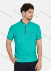Wholesale Men's Casual Plain Stand Collar 100% Cotton Short Sleeve Labelled Polo Shirt 2208# - Liuhuamall