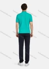 Wholesale Men's Casual Plain Stand Collar 100% Cotton Short Sleeve Labelled Polo Shirt 2208# - Liuhuamall