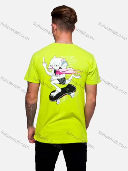 Wholesale Men's Round Neck Short Sleeve Hip-hop Cartoon Graphic T-Shirt 3558#