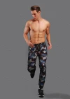 Wholesale Men's Camouflage Athletic Workout Elastic Waist Drawstring Zipper Pockets Ankle Length Gym Running Joggers L10834# - Liuhuamall