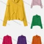 Wholesale Women's Casual Turtleneck Cut Out Front Sweater preview