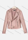 Wholesale Women's Casual Lapel Long Sleeve Zipper Plain Leather Crop Biker Jacket - Liuhuamall