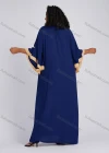 Wholesale Women's Folkloric African Embroidery Round Neck Batwing Sleeve Maxi Dress Robe XH-1039S# - Liuhuamall