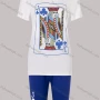 Wholesale Women's Casual Short Sleeve Playing Card Print Top & Shorts Sets preview