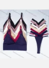 Wholesale Women's Sexy Bralette Bra & Thongs Lingerie Set 183# - Liuhuamall