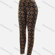 Wholesale Women's Vintage High Waist Allover Print Ankle Length Leggings Copper Clothing Wholesale Market Liuhua