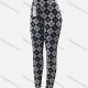 Wholesale Women's Vintage High Waist Allover Print Ankle Length Leggings Light Gray Clothing Wholesale Market Liuhua
