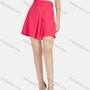 Wholesale Women's Fashion High Waist Plain Ruffle Hem Button Decor Shorts With Belt preview