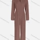 Wholesale Women's Casual Plain Chiffon Wrap Button Decor Jumpsuit 48# Clothing Wholesale Market Liuhua