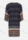 Wholesale Women's Vintage Half Sleeve Tie Neck Midi Dress - Liuhuamall