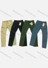 Wholesale Men's Casual Plain Straight Leg Ankle Length Cargo Pants - Liuhuamall