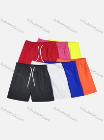 Wholesale Men's Casual Drawstring Plain Shorts, LIUHUA CLOTHING WHOLESALE