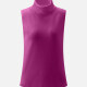 Women's Rolled Neck Sleeveless Rib-Knit Top B698# Clothing Wholesale Market -LIUHUA