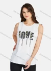 Wholesale Women's Casual Letter Print Round Neck Tank Top & Long Sleeve Lapel Drawstring Mid Length Jacket 2 Piece Set - Liuhuamall