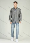 Wholesale Men's Linen Button Cuffs Button Front Adjustable Long Sleeves Casual Shirt - Liuhuamall