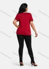 Wholesale Women's Elegant Round Neck Floral Embroidery Short Sleeve T-Shirt - Liuhuamall