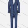 Wholesale Men's Fashion Plain Lapel One Button Pockets Black Trims Slim Fit Blazer & Trousers 2 Piece Sets preview