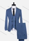 Wholesale Men's Formal Lapel One Button Plain Blazer & Waistcoat & Pants 3-piece Suit Set - Liuhuamall