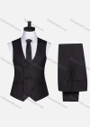 Wholesale Men's Formal Lapel One Button Plain Blazer & Waistcoat & Pants 3-piece Suit Set - Liuhuamall