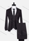 Wholesale Men's Formal Lapel One Button Plain Blazer & Waistcoat & Pants 3-piece Suit Set - Liuhuamall