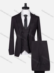 Wholesale Men's Formal Lapel One Button Plain Blazer & Waistcoat & Pants 3-piece Suit Set, LIUHUA CLOTHING WHOLESALE