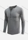 Wholesale Men's Casual Silm Fit Long Sleeve Plain Henley Shirt - Liuhuamall