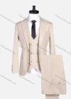 Wholesale Men's Formal Lapel One Button Plain Blazer & Waistcoat & Pants 3-piece Suit Set - Liuhuamall