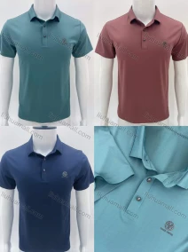 Wholesale Men's Casual Collared Short Sleeve Button Front Plain Polo Shirt 681#, LIUHUA CLOTHING WHOLESALE