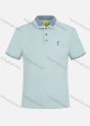 Wholesale Men's Casual Short Sleeve Button Front Embroidery Pattern Polo Shirts - Liuhuamall