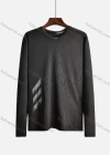 Wholesale Men's High Stretchy Breathable Round Neck Jacquard Plain Long Sleeve Athletic Sweatshirt 2082# - Liuhuamall