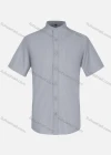 Wholesale Men's Business Mandarin Collar Short Sleeve Button Down Dress Shirts - Liuhuamall