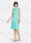Wholesale Women's Milk Silk Sleeveless Floral Print Crew Neck Knee Length Lounge Tank Nightgown A01# - Liuhuamall
