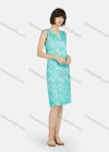 Wholesale Women's Milk Silk Sleeveless Floral Print Crew Neck Knee Length Lounge Tank Nightgown A01# - Liuhuamall