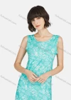Wholesale Women's Milk Silk Sleeveless Floral Print Crew Neck Knee Length Lounge Tank Nightgown A01# - Liuhuamall