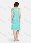 Wholesale Women's Milk Silk Sleeveless Floral Print Crew Neck Knee Length Lounge Tank Nightgown A01# - Liuhuamall