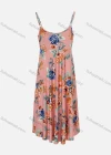 Wholesale Women's Sleeveless Spaghetti Strap A Line Pleated Cami Dress - Liuhuamall