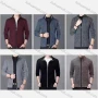 Wholesale Men's Casual Stand Collar Long Sleeve Zip Sweater Knitted Jacket preview