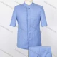 Wholesale Men's Plain Button Front Short Sleeve Patch Pocket Chinese Tunic Suit & Pants 2-Piece Sets BV220305# Light Blue Clothing Wholesale Market Liuhua